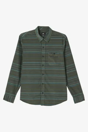 O'Neill Caruso Stripe Cord L/S Shirt-Dark Olive