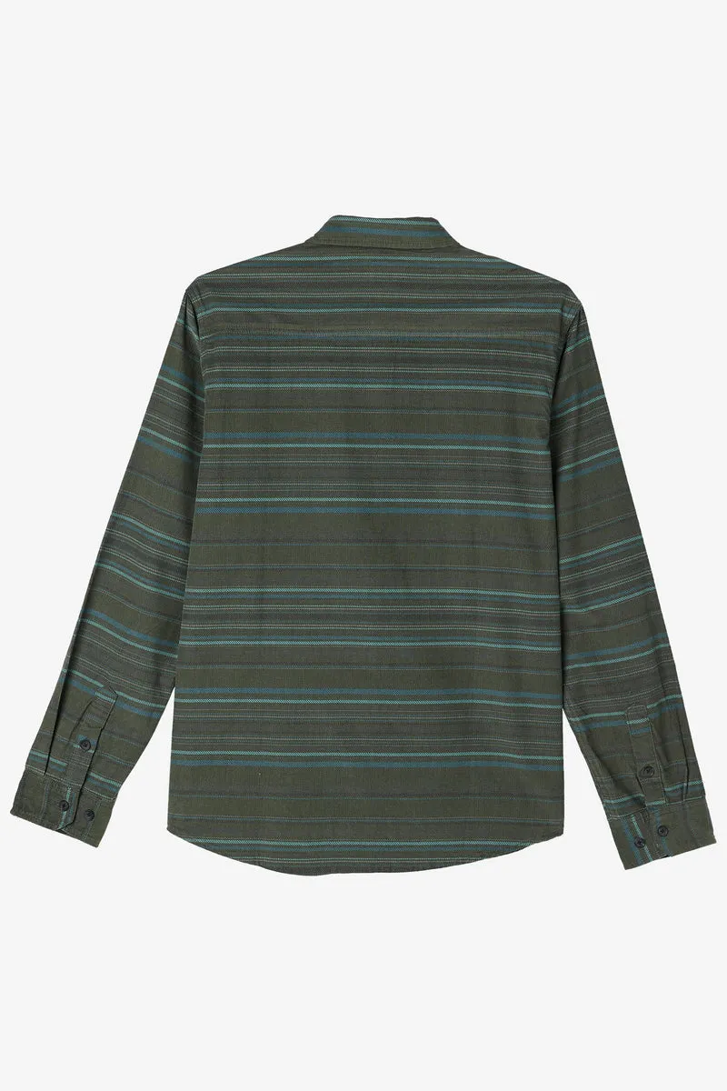 O'Neill Caruso Stripe Cord L/S Shirt-Dark Olive