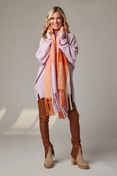 Orange Scarf Wrap