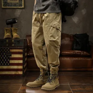 Patchwork Design Straight Leg Slim Casual Pants P1021