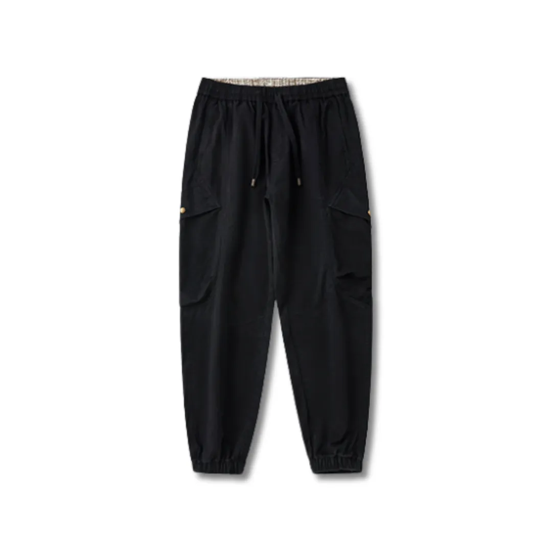 Patchwork Design Straight Leg Slim Casual Pants P1021
