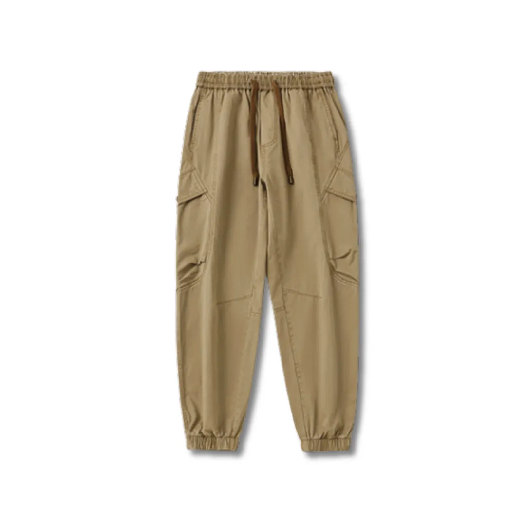 Patchwork Design Straight Leg Slim Casual Pants P1021