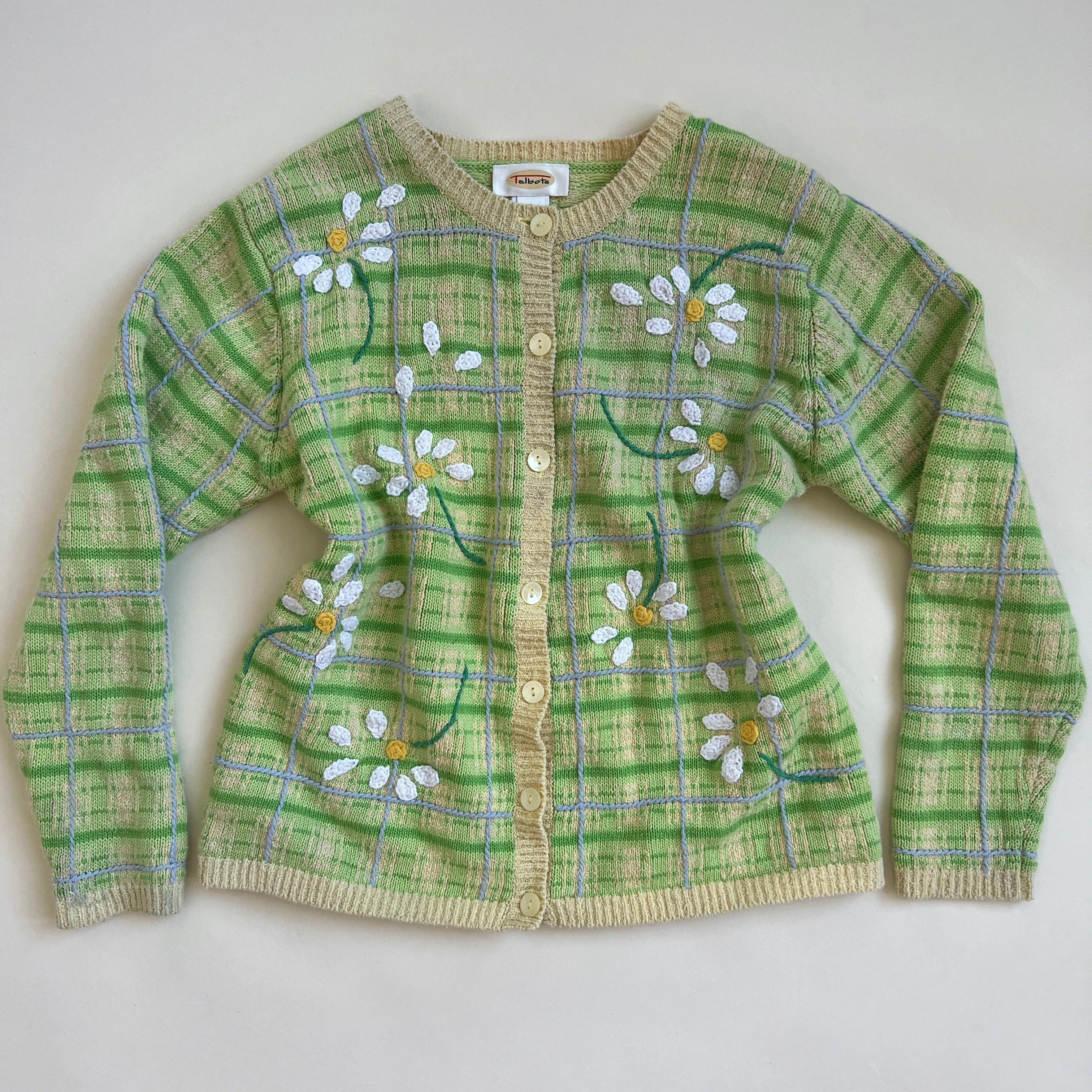 plaid & floral cardigan