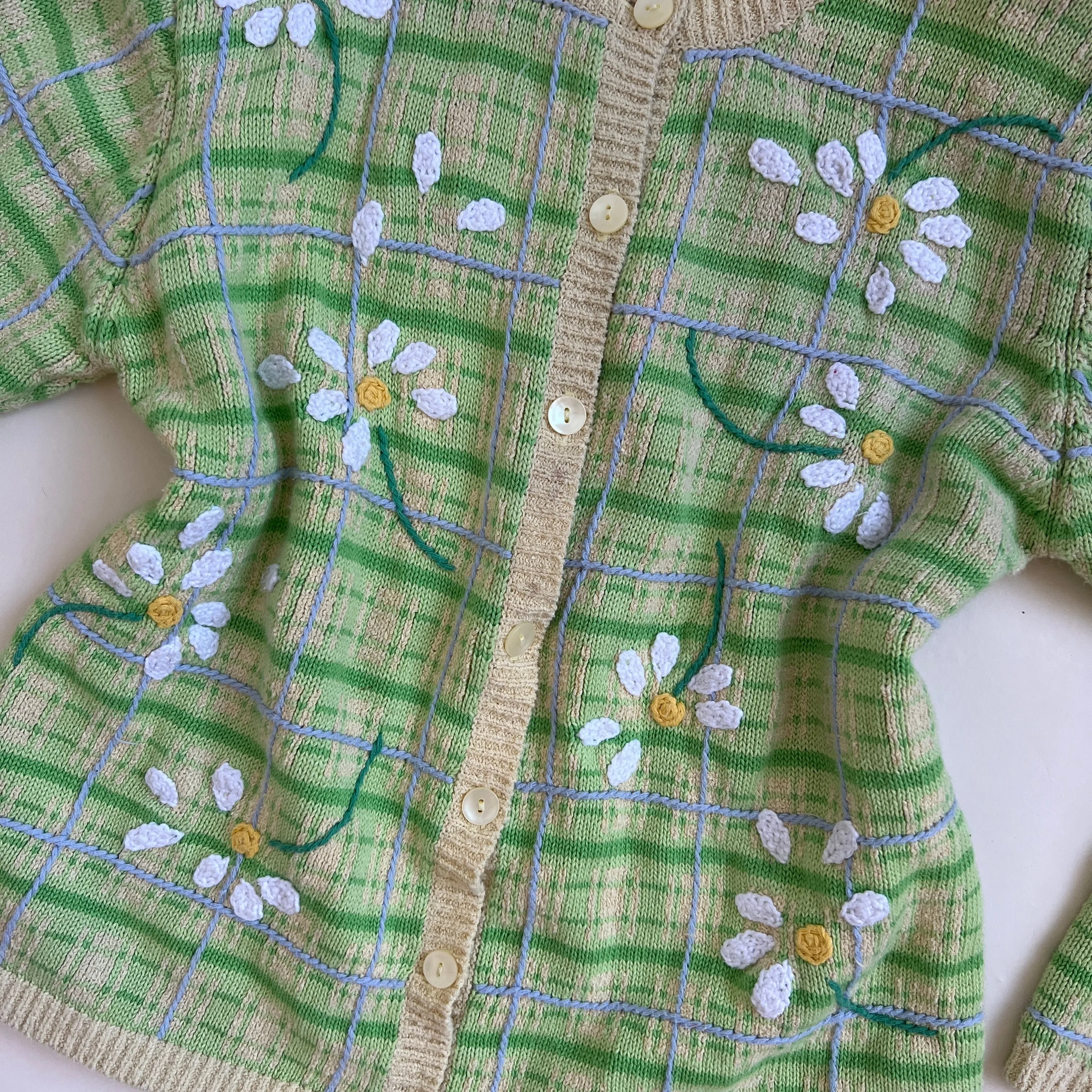 plaid & floral cardigan