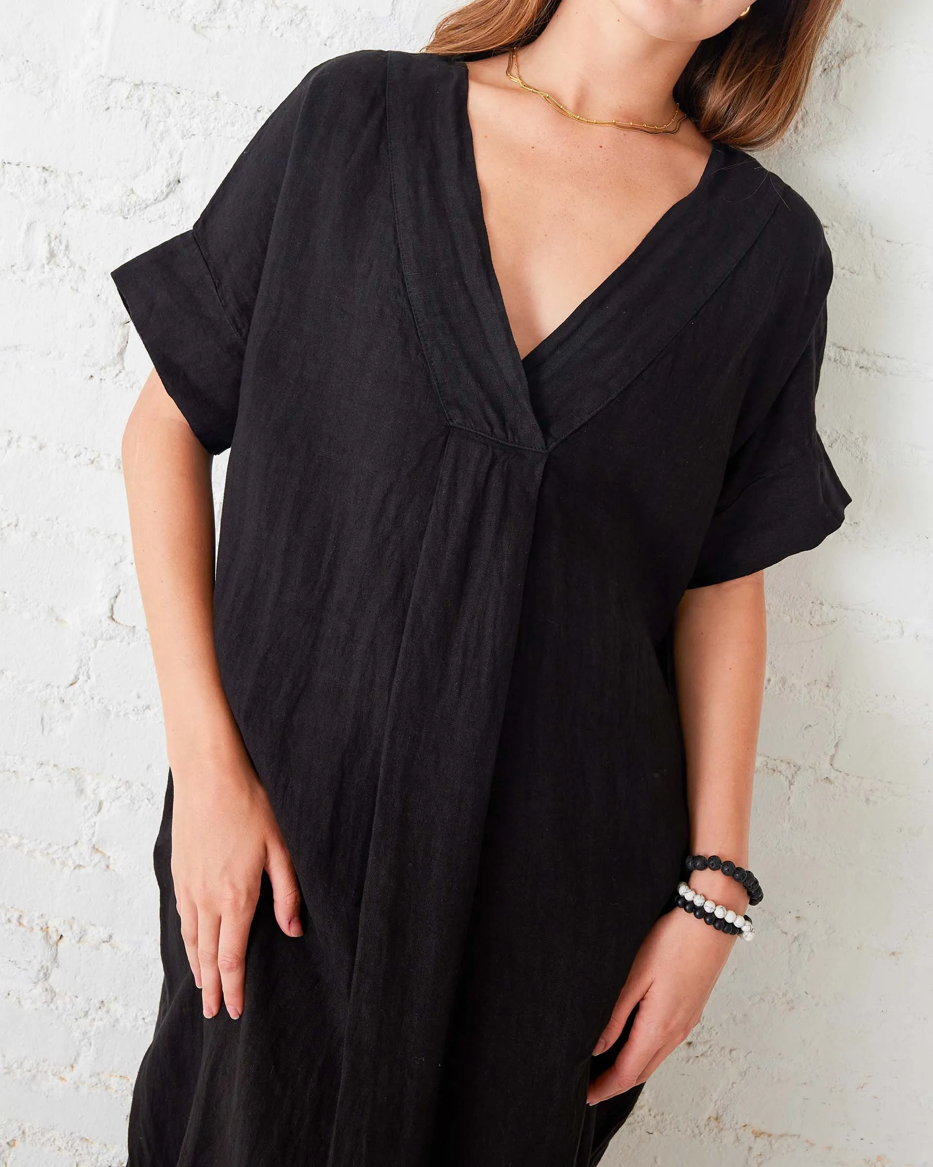 Provence Linen Kaftan Dress