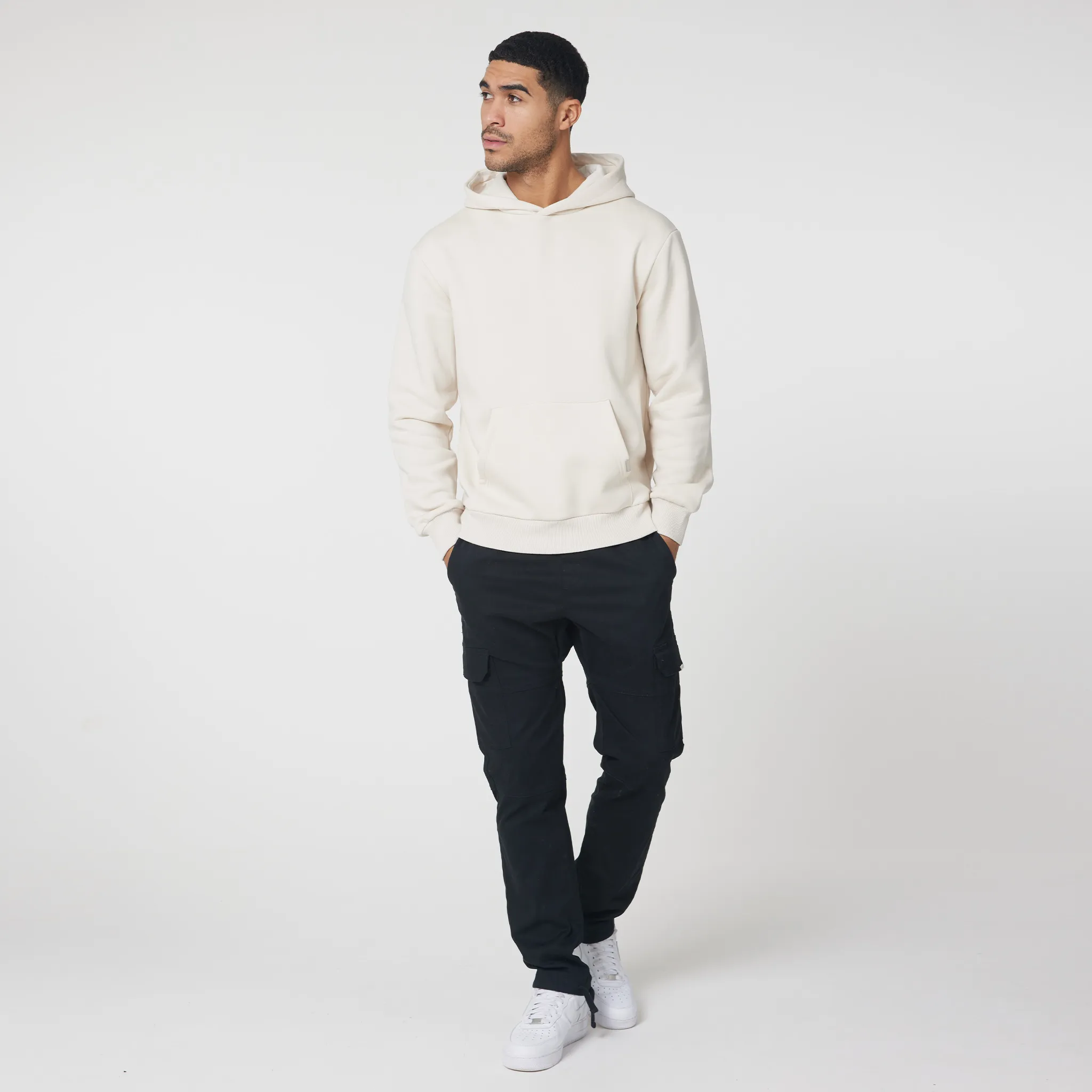 Relaxed Fit Hoodie | Light Stone