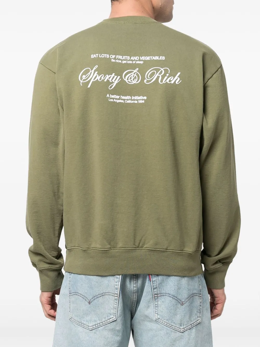 Script logo-print cotton sweatshirt