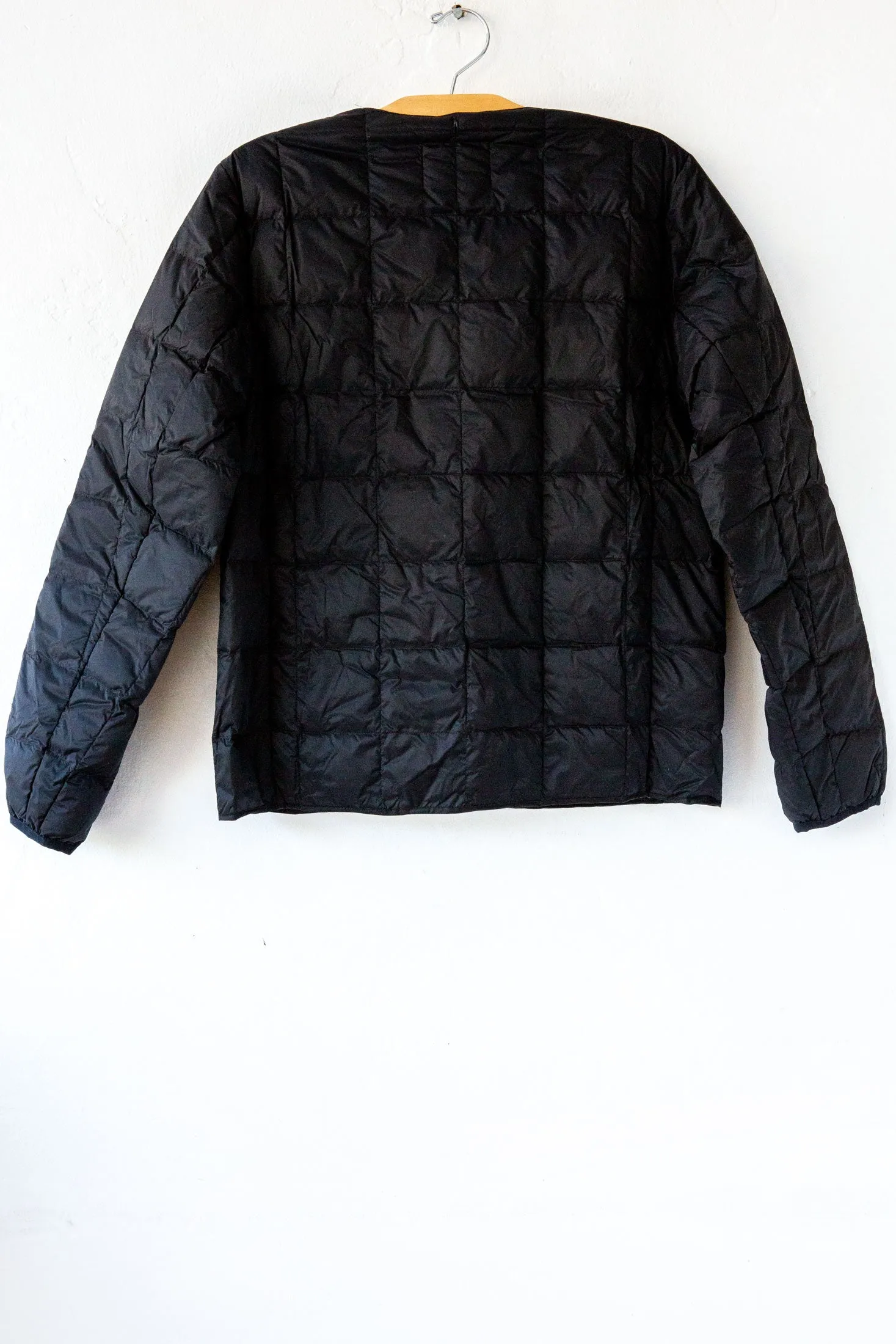 Snap Round Neck Jacket Black