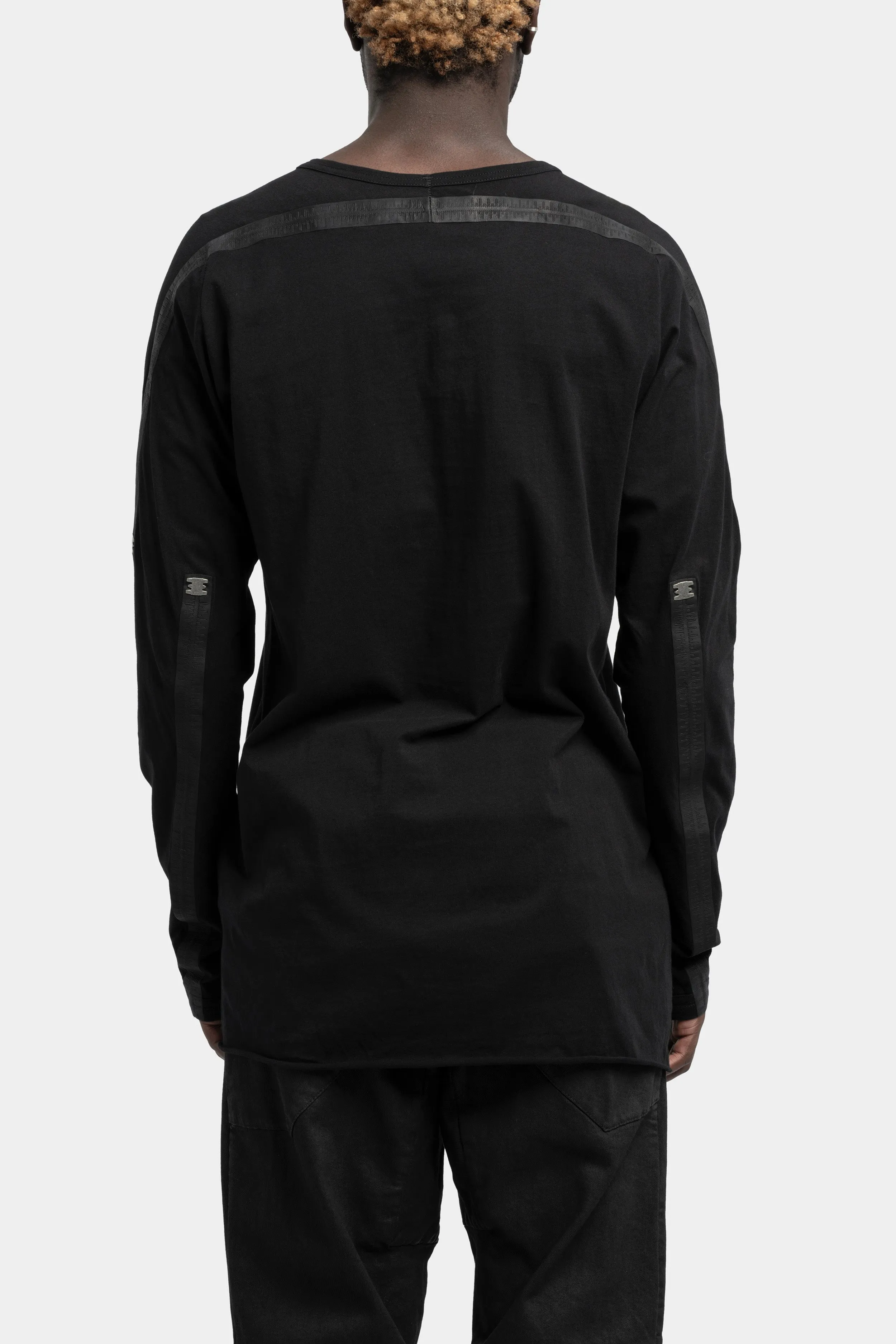 Stapled long sleeve t-shirt, Black