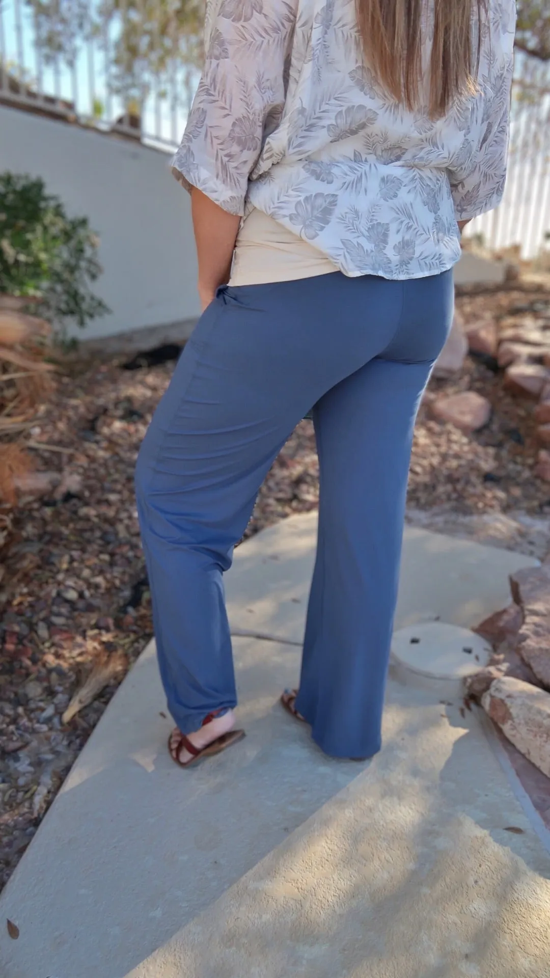 Stormy Blue Flare Leggings