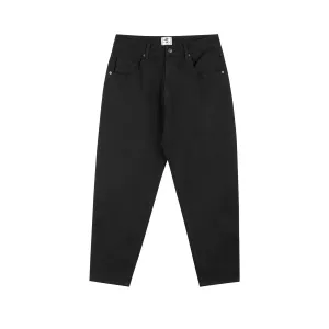 Tapered Stretch Black Straight Fit Jeans