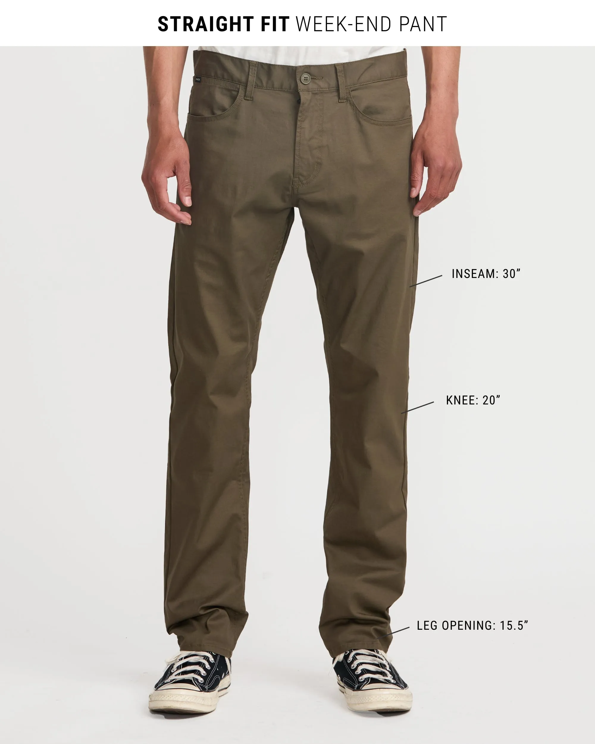 The Weekend Stretch Straight Fit Pants - Olive