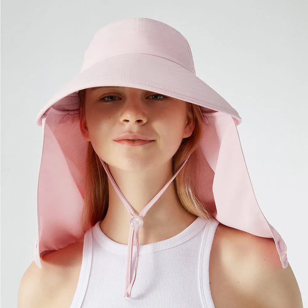 Unisex Fishing Hiking Sun Protection Face Neck Cover Flap Hat UPF 50 