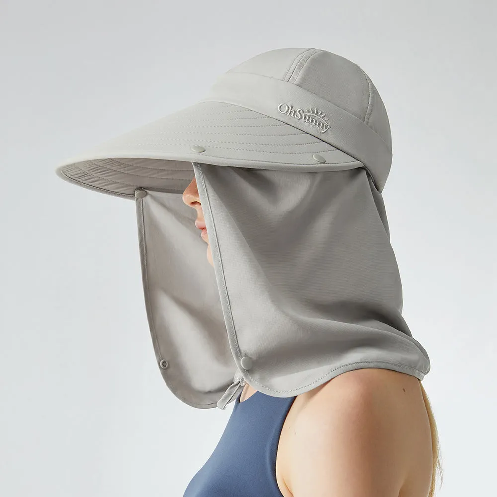 Unisex Fishing Hiking Sun Protection Face Neck Cover Flap Hat UPF 50 