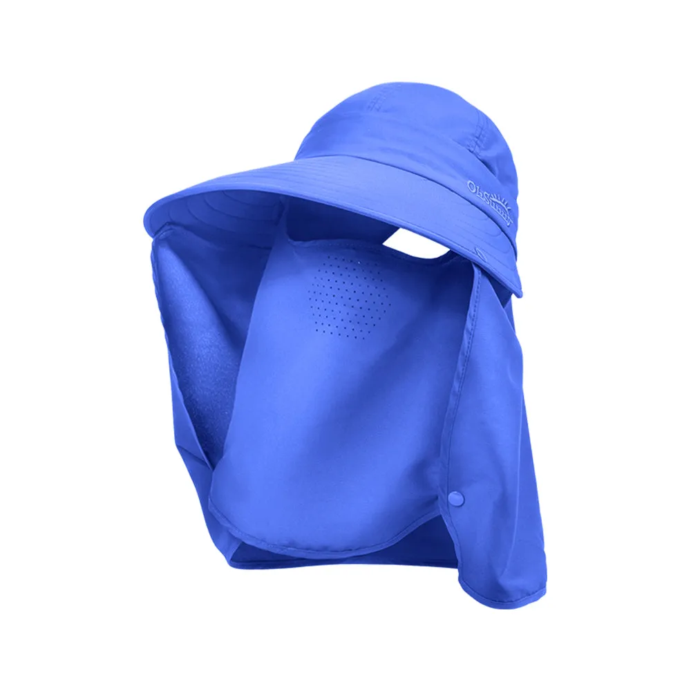 Unisex Fishing Hiking Sun Protection Face Neck Cover Flap Hat UPF 50 