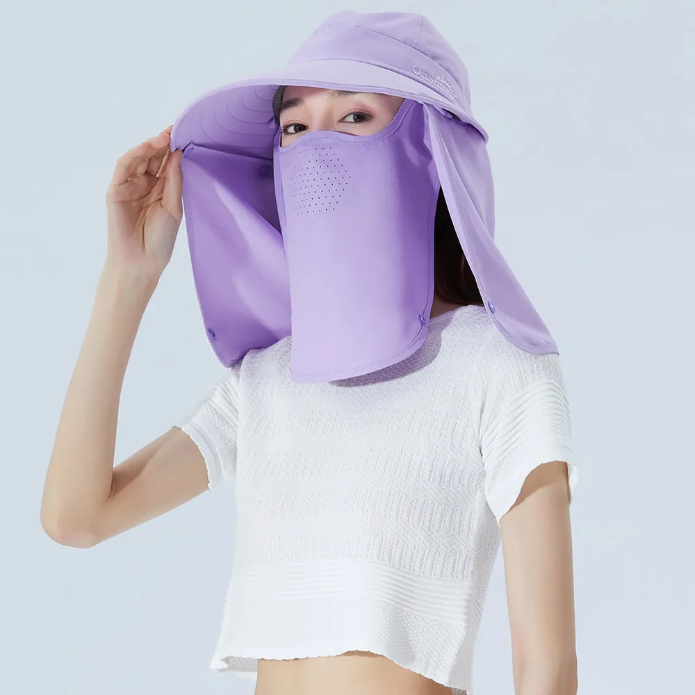 Unisex Fishing Hiking Sun Protection Face Neck Cover Flap Hat UPF 50 