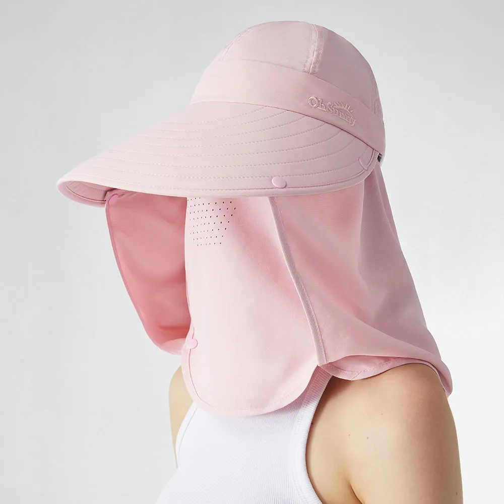 Unisex Fishing Hiking Sun Protection Face Neck Cover Flap Hat UPF 50 
