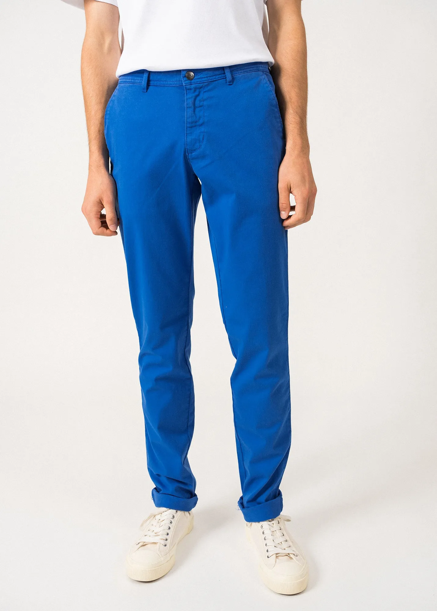 Voile Eté chino pants - in stretch cotton twill (MER)