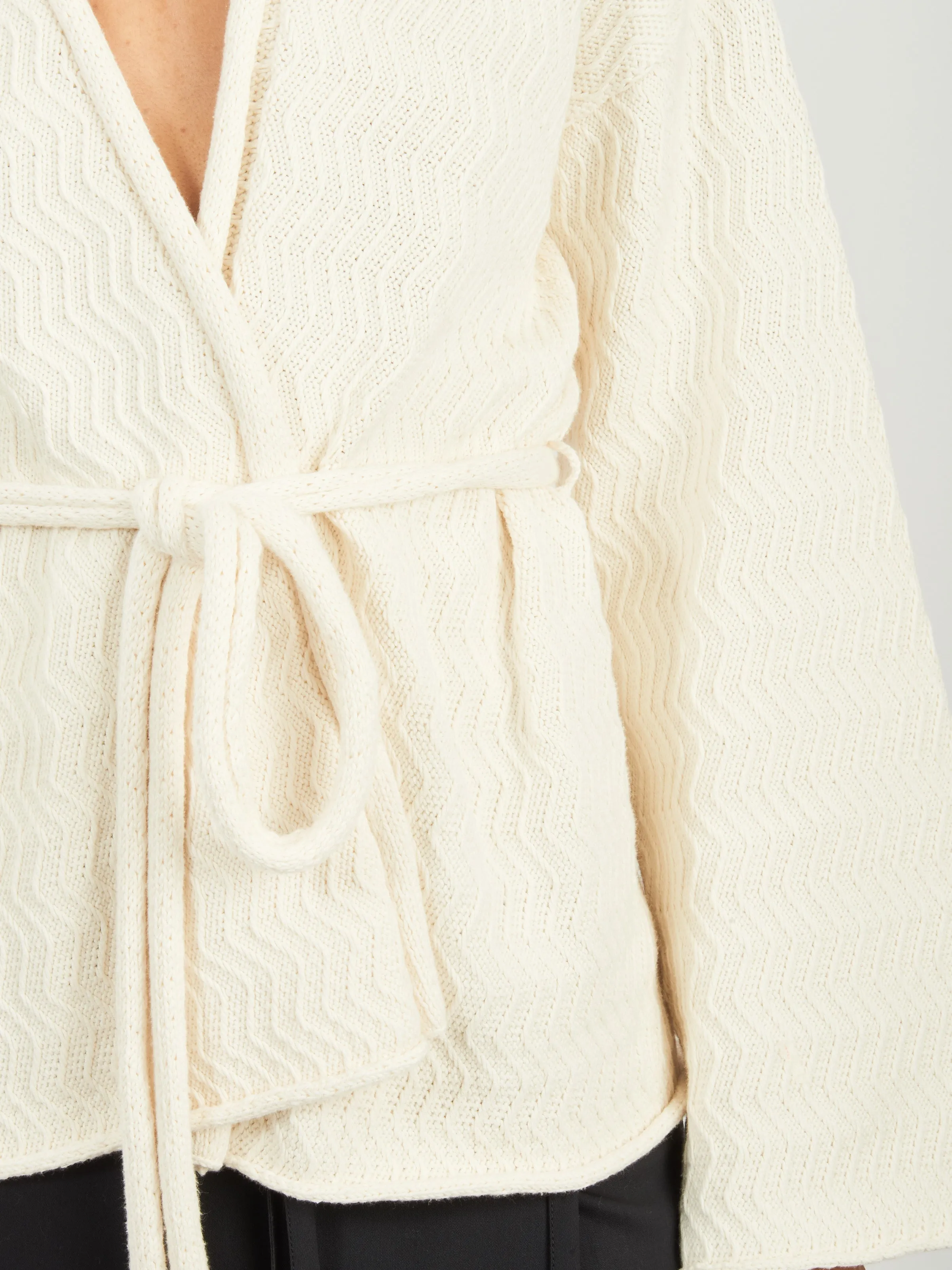 White Zig Zag Cardigan