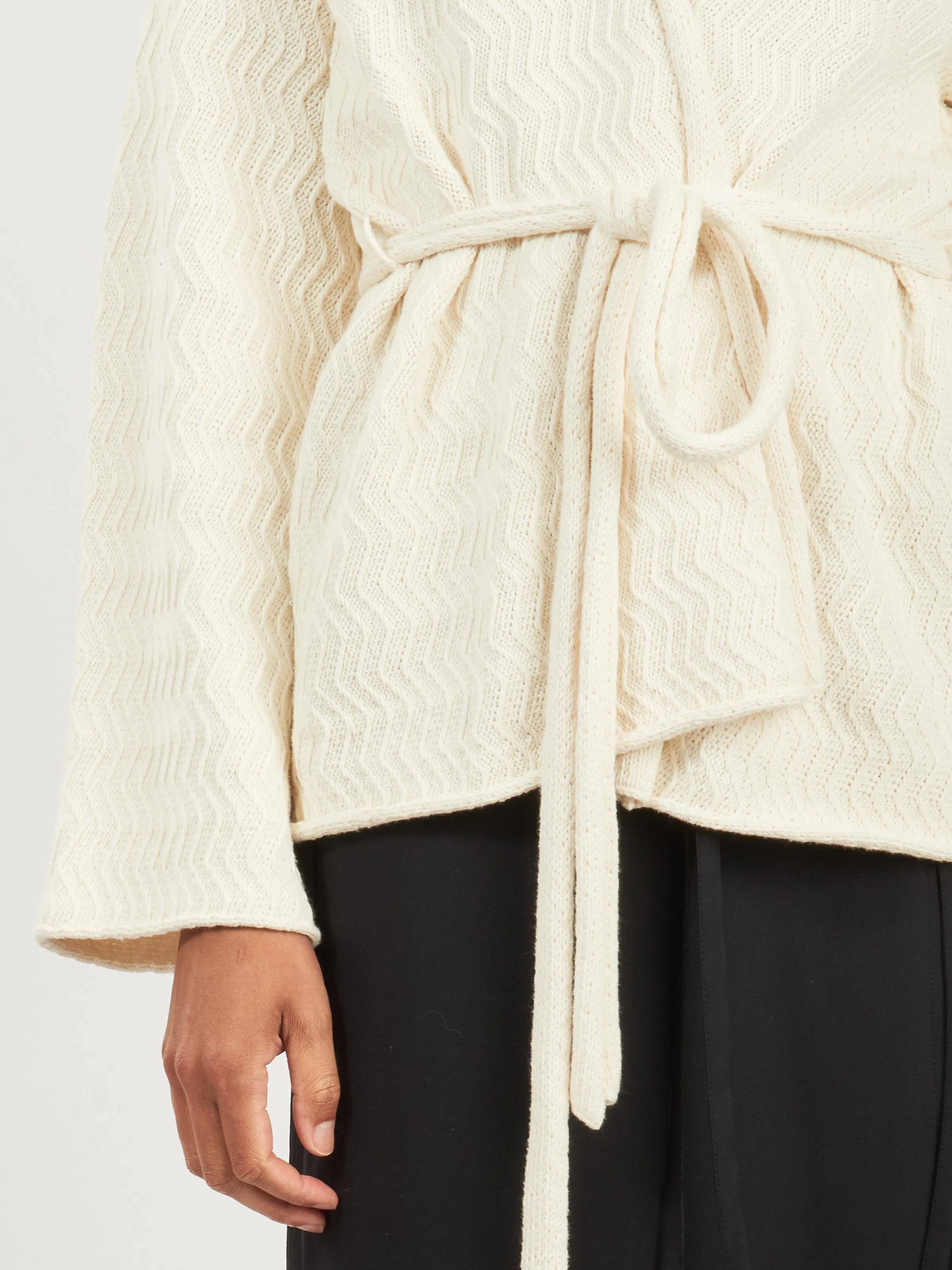 White Zig Zag Cardigan