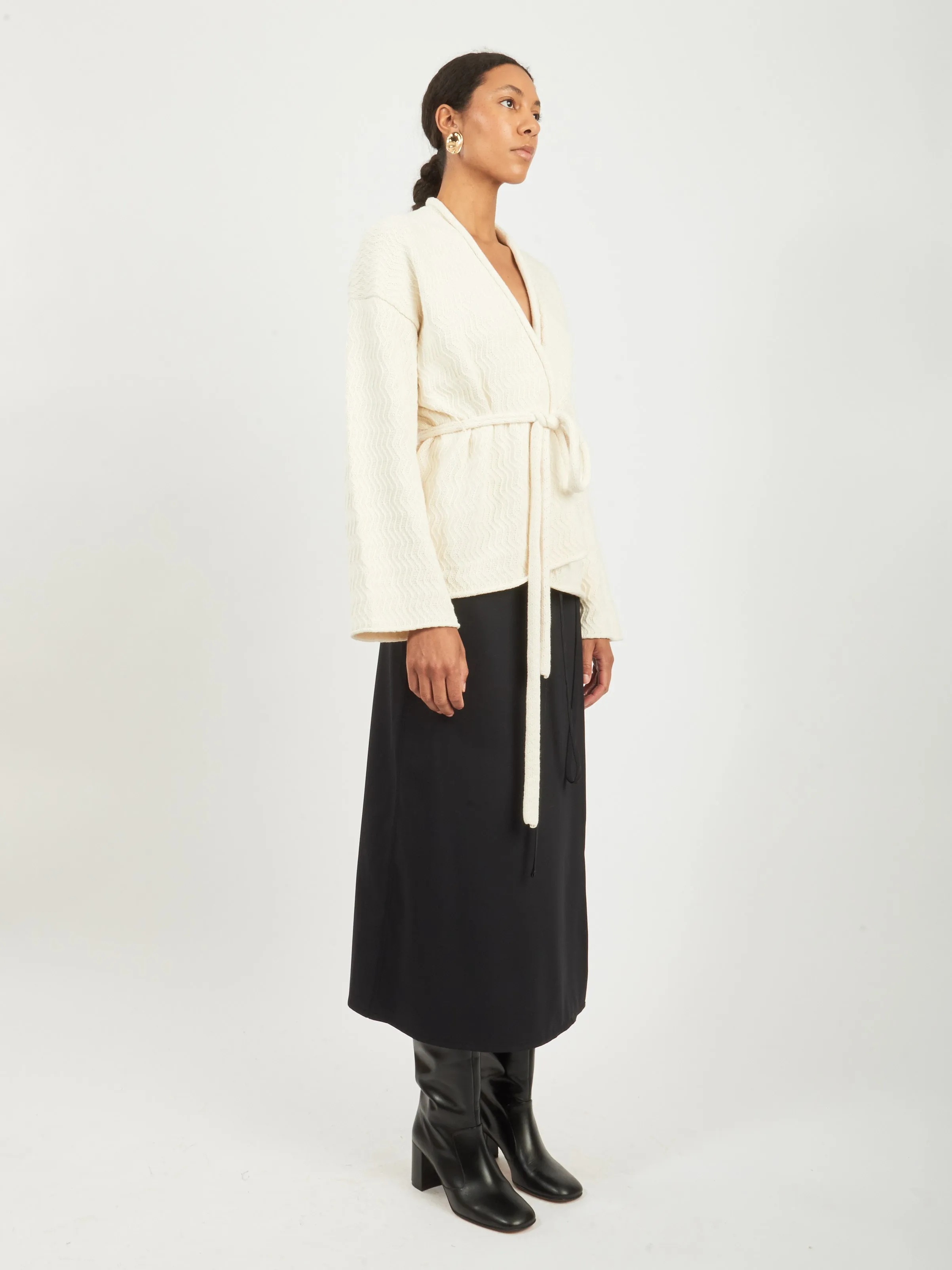 White Zig Zag Cardigan