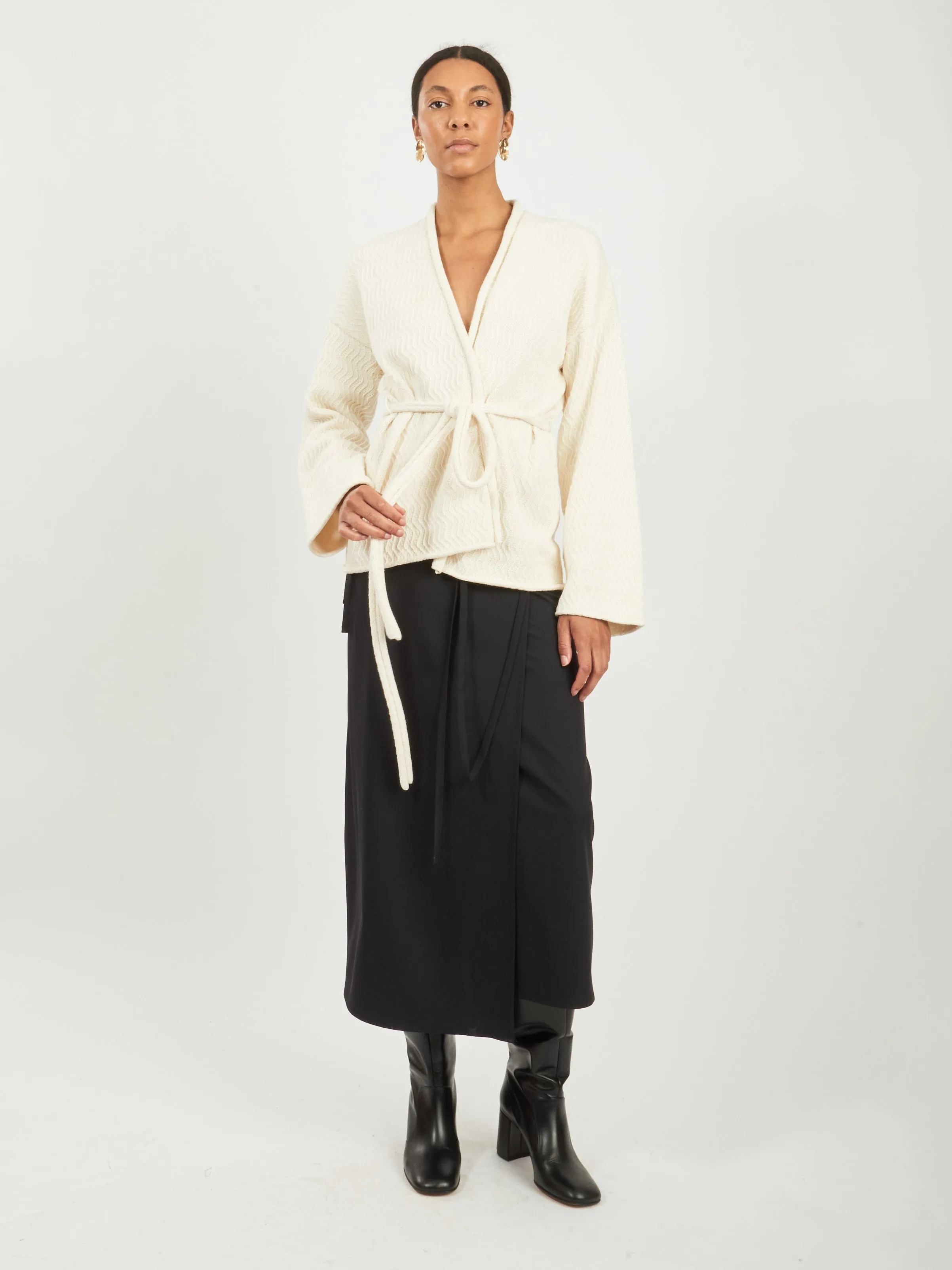 White Zig Zag Cardigan