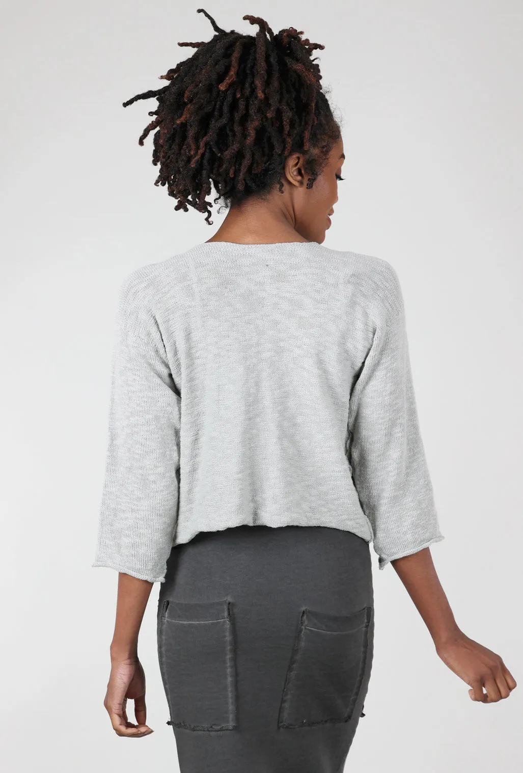 Zaza Petite Cardie, Light Gray